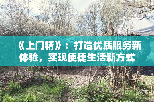 《上门精》：打造优质服务新体验，实现便捷生活新方式