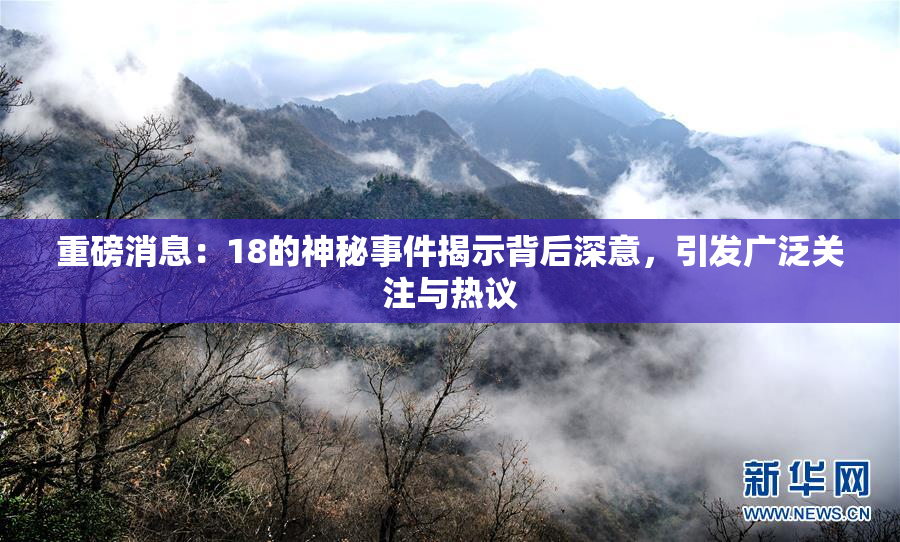 重磅消息：18的神秘事件揭示背后深意，引发广泛关注与热议