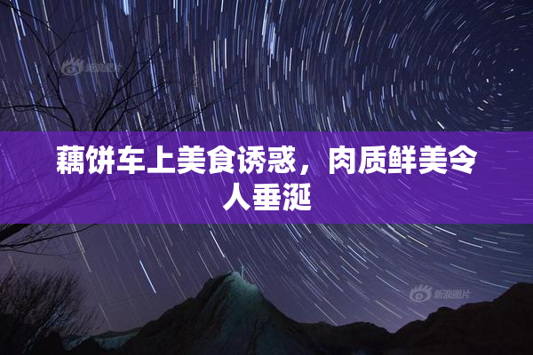 藕饼车上美食诱惑，肉质鲜美令人垂涎