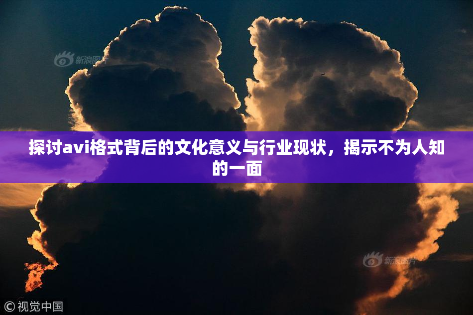 探讨avi格式背后的文化意义与行业现状，揭示不为人知的一面