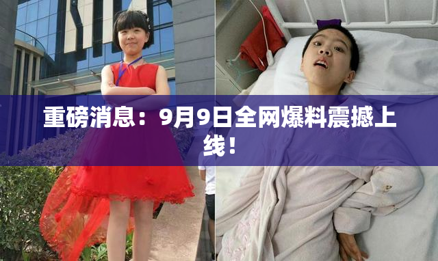 重磅消息：9月9日全网爆料震撼上线！