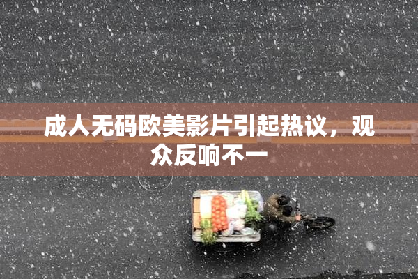 成人无码欧美影片引起热议，观众反响不一