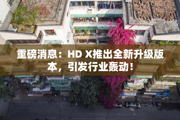 重磅消息：HD X推出全新升级版本，引发行业轰动！