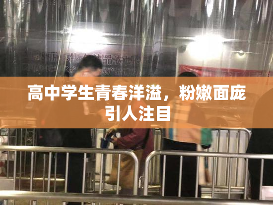 高中学生青春洋溢，粉嫩面庞引人注目