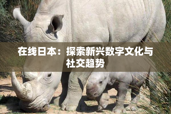 在线日本：探索新兴数字文化与社交趋势