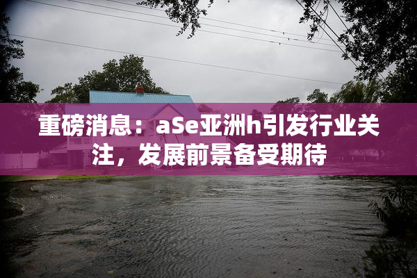 重磅消息：aSe亚洲h引发行业关注，发展前景备受期待