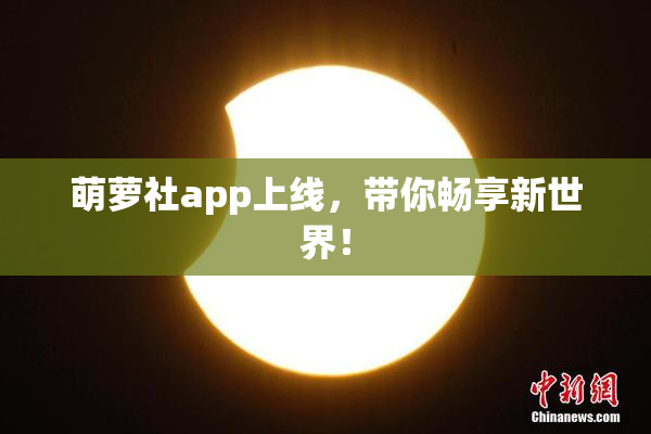萌萝社app上线，带你畅享新世界！