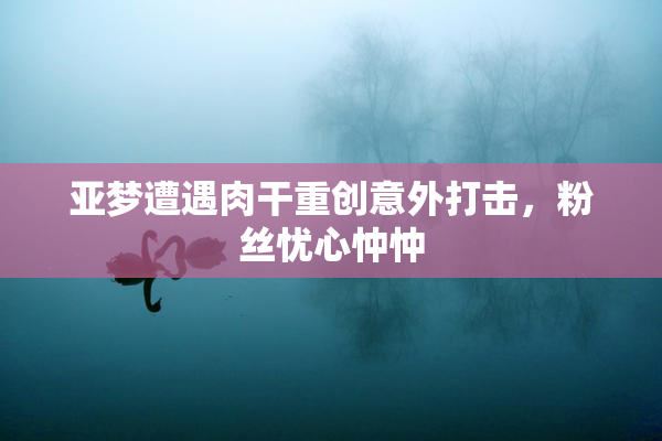 亚梦遭遇肉干重创意外打击，粉丝忧心忡忡