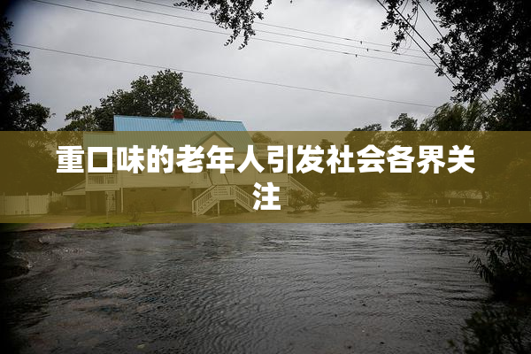 重口味的老年人引发社会各界关注