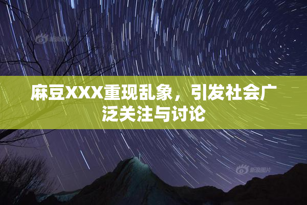 麻豆XXX重现乱象，引发社会广泛关注与讨论