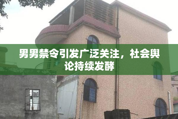 男男禁令引发广泛关注，社会舆论持续发酵