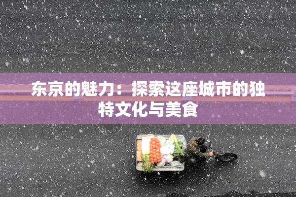 东京的魅力：探索这座城市的独特文化与美食
