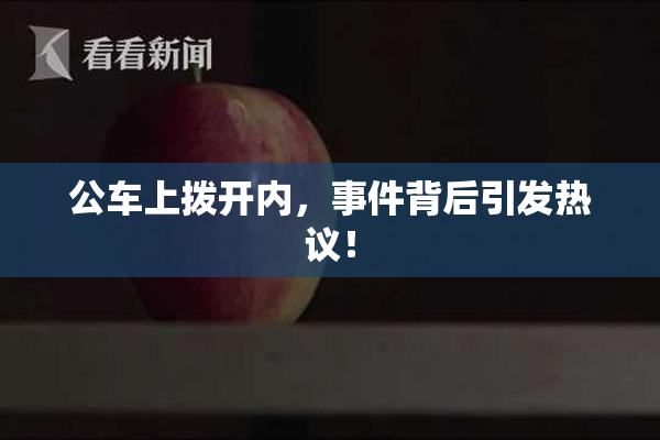 公车上拨开内，事件背后引发热议！