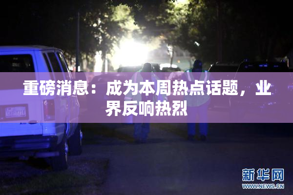 重磅消息：成为本周热点话题，业界反响热烈