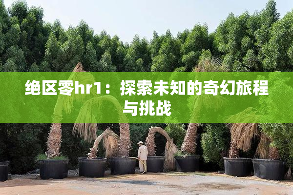 绝区零hr1：探索未知的奇幻旅程与挑战